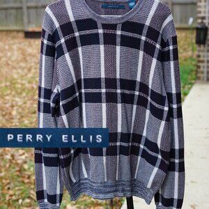 Perry Ellis Plaid Sweater